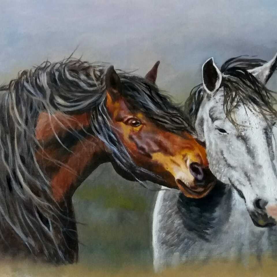 Tenderness, 2017, Oil on canvas, 40x60cm