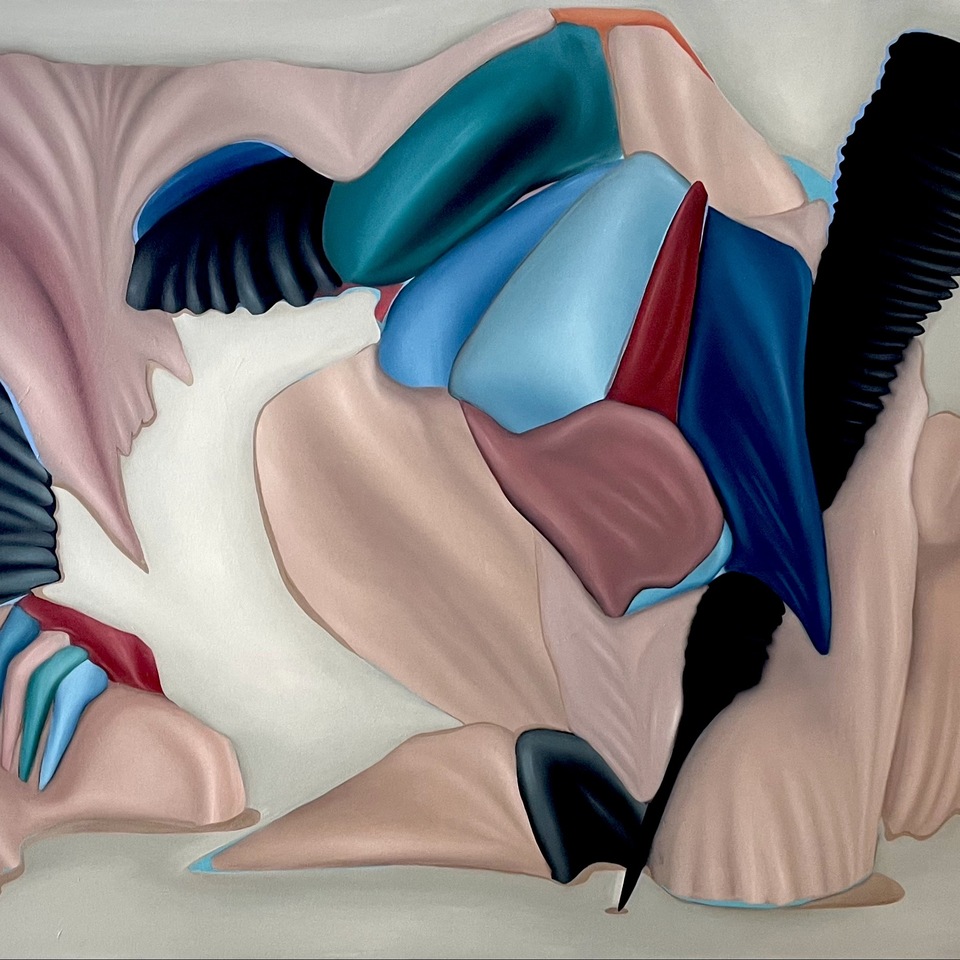 Melting Point, oil in canvas, 2023.,130x250cm