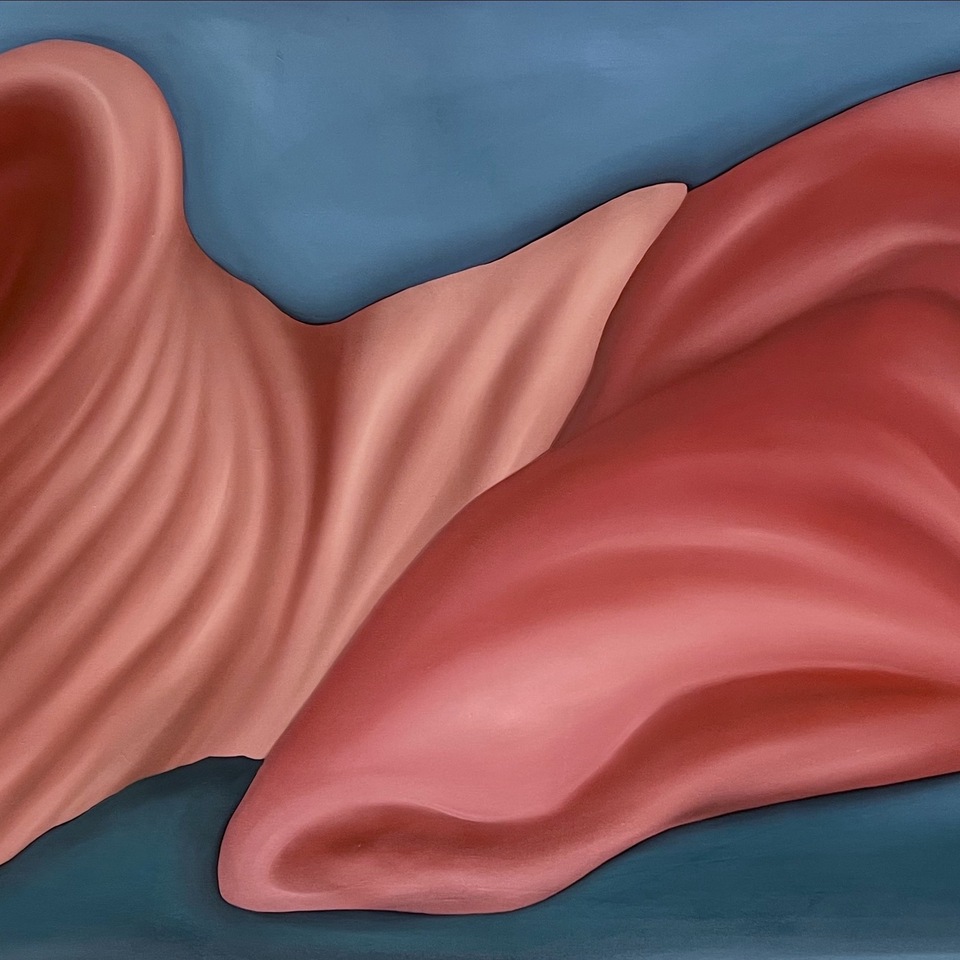 Piling up, oil on canvas, 2023.,110x200cm