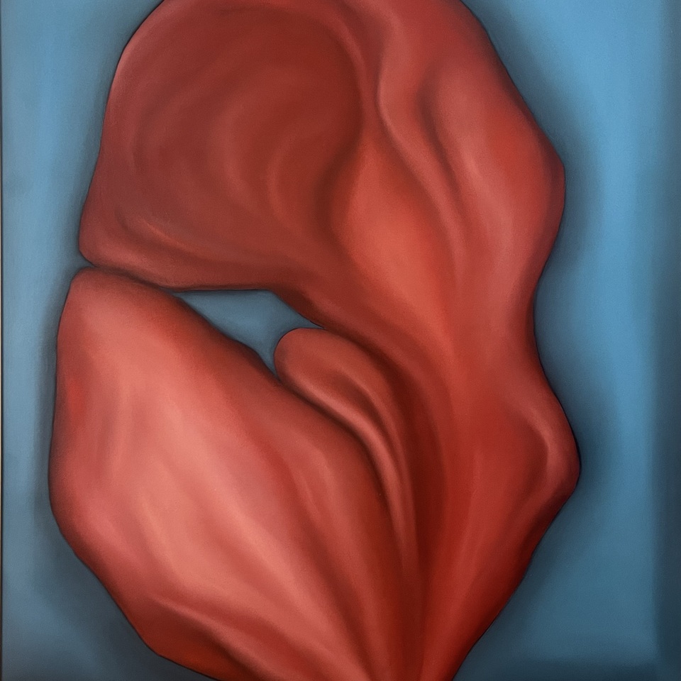 Let's meet in the middle, Oil on canvas, 2023. 120x100cm