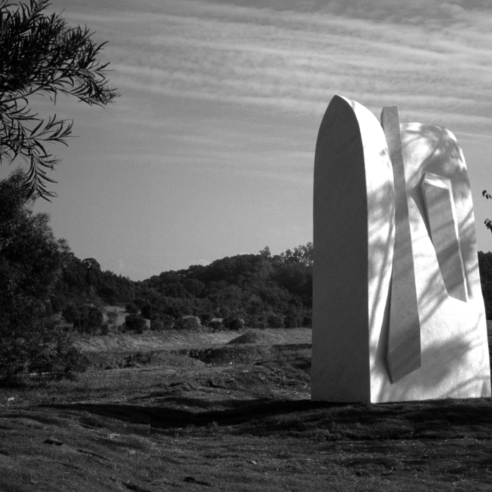 The White Shadow, 1998, White Marble, 300 x 200 x 90 cm, Glory Fine Arts Museum, Taiwan