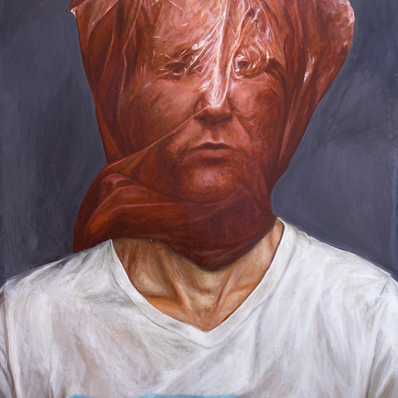 Red, 2017, oil on canvas, 160x140 cm