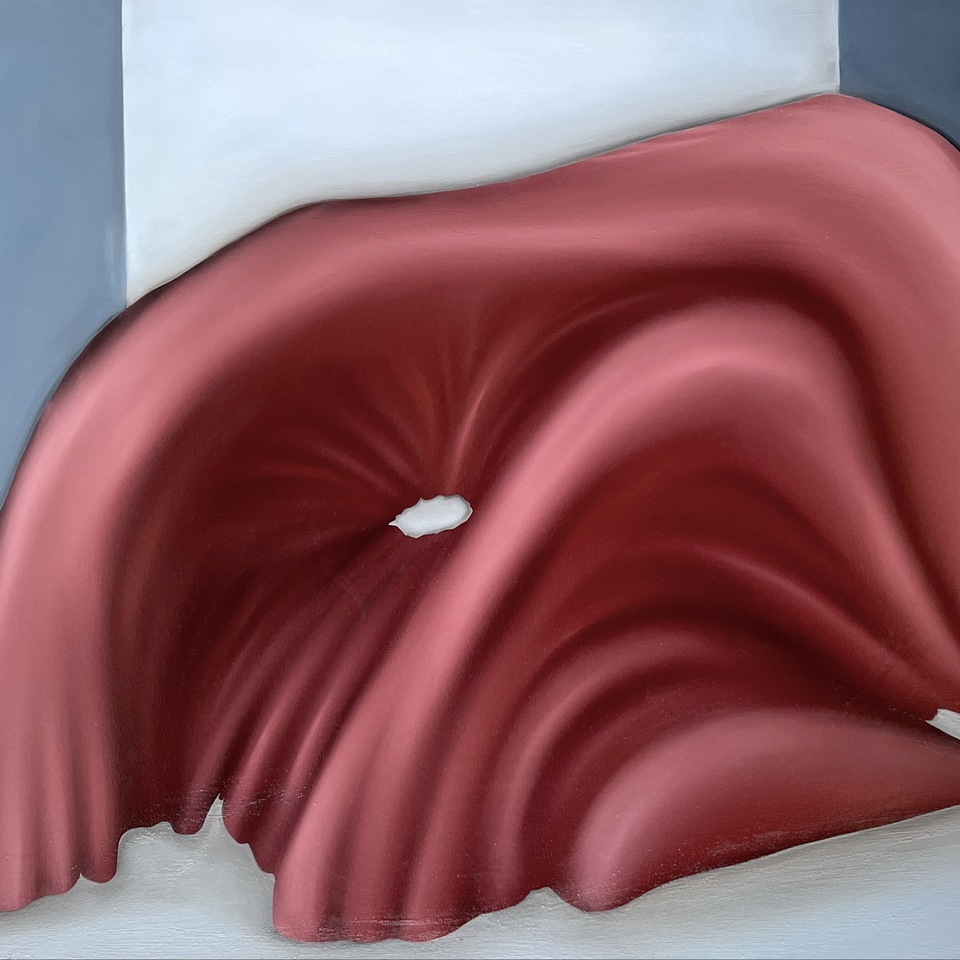 Body Rhytm, oil, acrylic, sand on canvas, 2022.,100x120cm