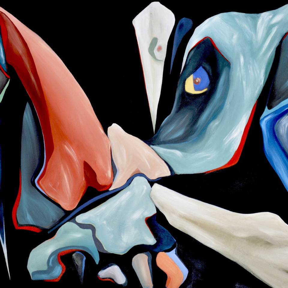 From the series Fragmentation,  acrylic, sand, 100x170cm