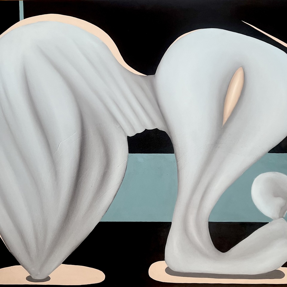 From the series When the Stone Speaks, combined technique (sand, acrylic, oil) 2020_21., 100x120cm