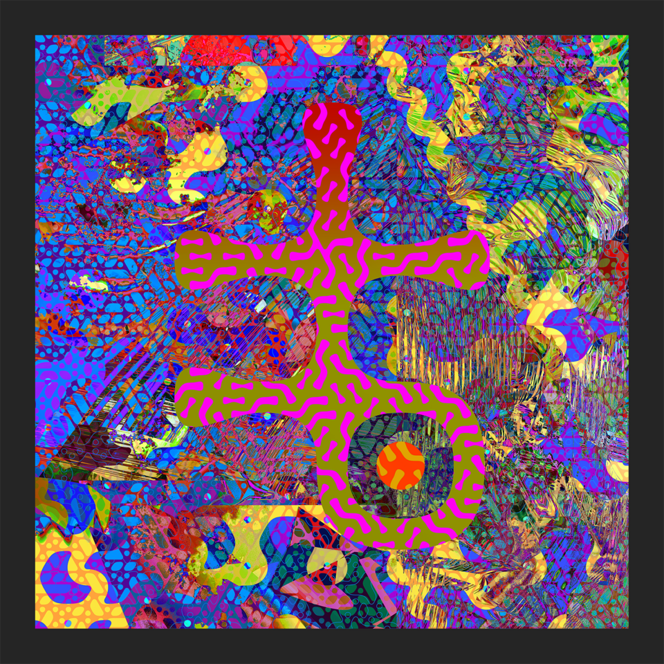 Tryptich Imaginary Forces_ Leviathan, Bahamut & Ziz, New media, acrylic glass, 150x150cm