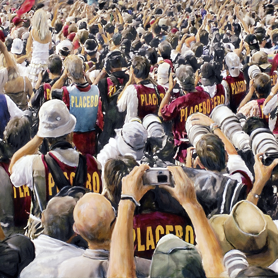 Airborn54, CROWD  2007  computer aided painting  canvas  alustretch  120x320x4cm, unique